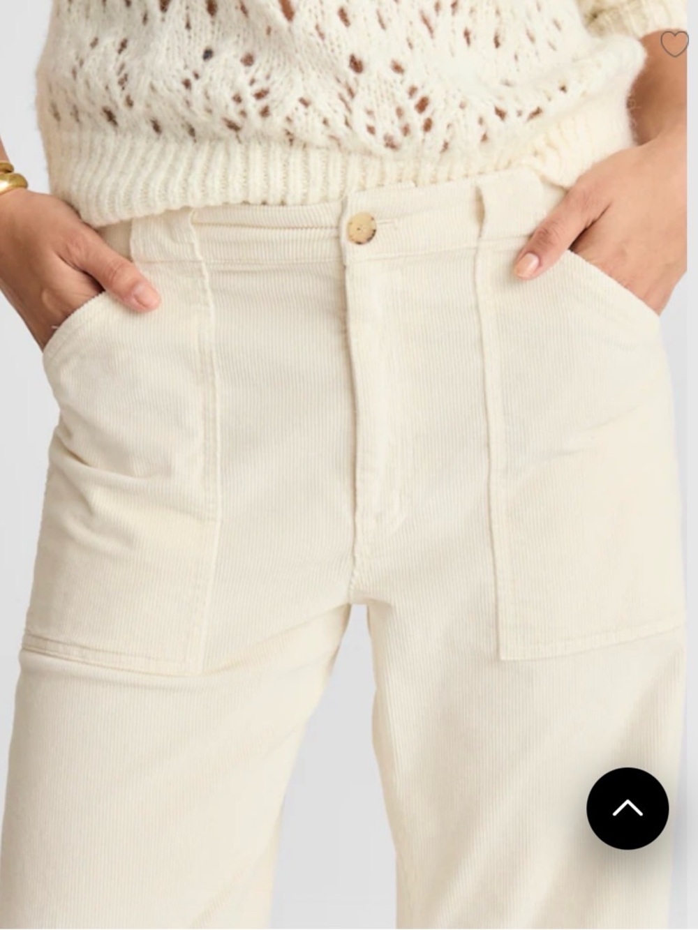 The Darted Barrel-Leg Utility Pant in Corduroy - Picture 2 of 7